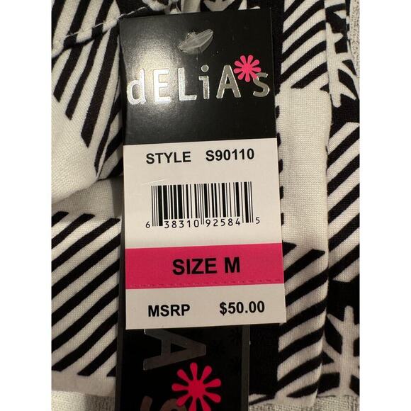 Delia's Snow Flake Black/White Pajama Set - Size Girls Junior Medium - Picture 8 of 11